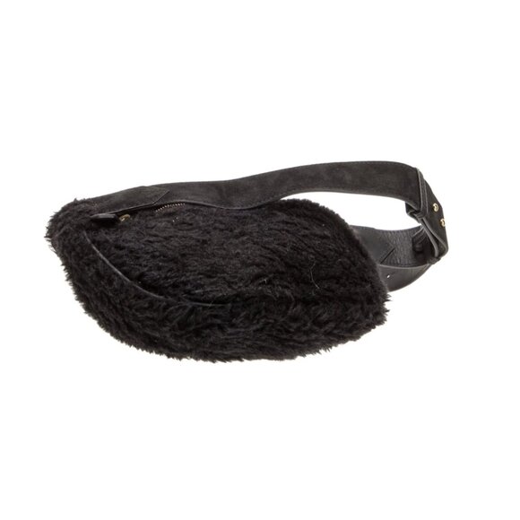 MAX MARA SHEARLING WAIST BAG IN BLACK - Picture 3 of 4